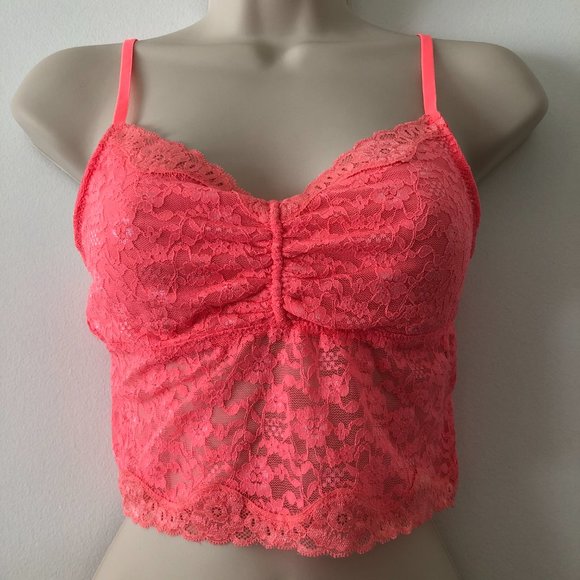 Victoria's Secret Other - NWOT Victoria's Secret Long Line Bralette in Neon Coral Size XS